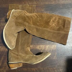 Bronx over the knee Western Suede Boots Sz 39